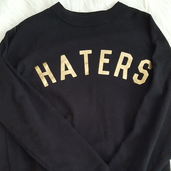Forever 21 Sweaters - "Haters" Black and Gold Sweater